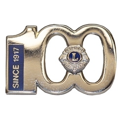 Pin Pierced Centennial Lapel - Silver Tone