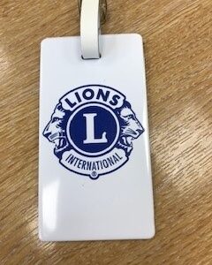 White Logo Luggage Tag