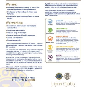 Lions Membership Poster - White